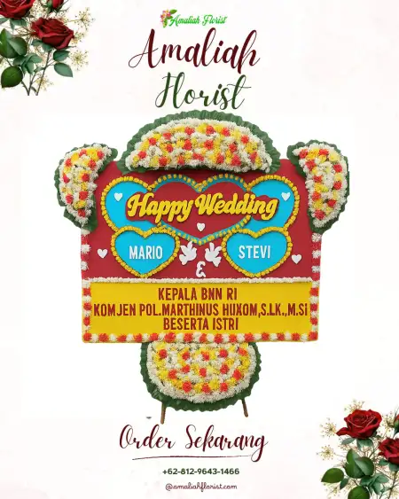 Papan Bunga Pernikahan Cianting
